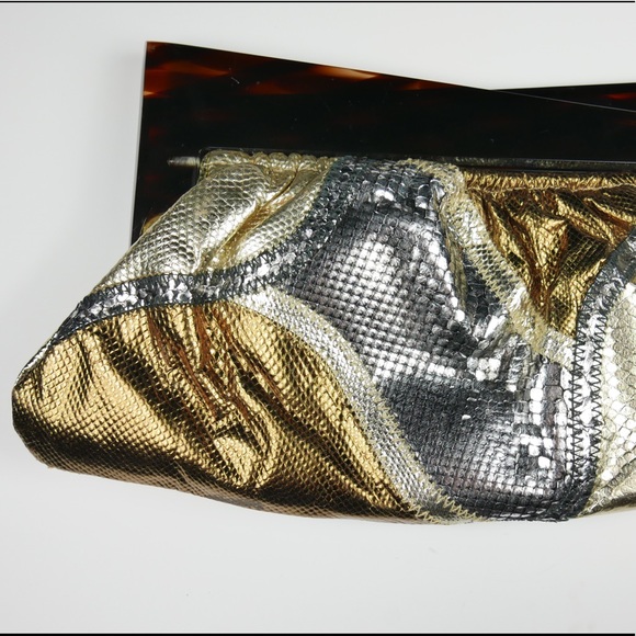Vintage Snakeskin Clutch by Trotting - Picture 3 of 7